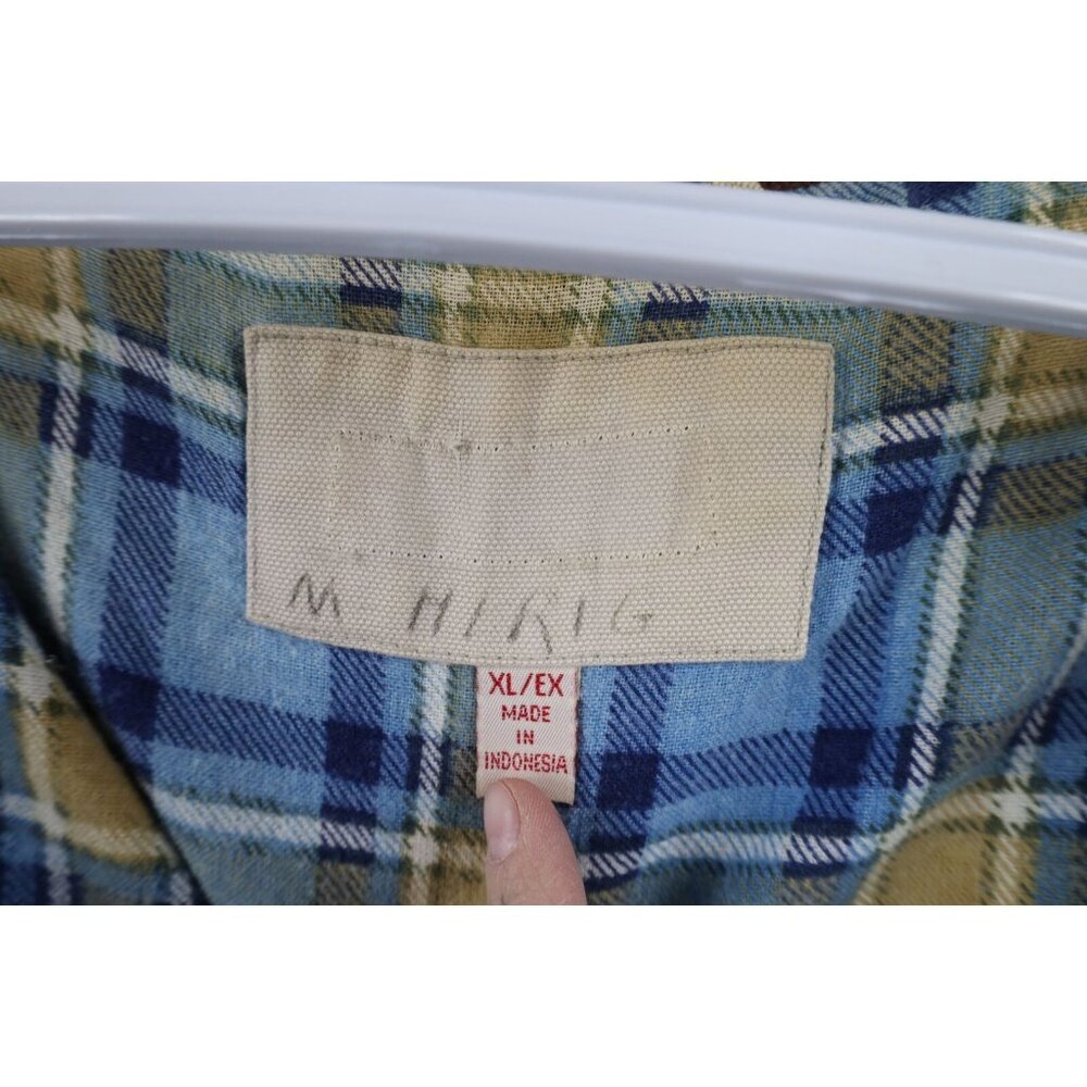 Vtg 90s Streetwear Womens XL Distressed Flannel Lined Chore Barn Jacket Beige - Picture 10 of 15